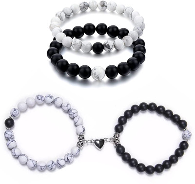 Okos Stone Beads Bracelet Set(Pack of 4)