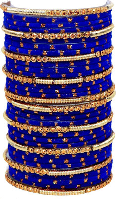RADHA MOHAN EMPIRE Fabric, Glass Bangle Set(Pack of 34)