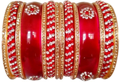 Vjy Glass Bangle Set(Pack of 2)