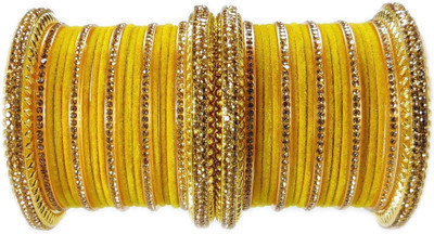 Ammoli Metal Cubic Zirconia Bangle Set(Pack of 10)