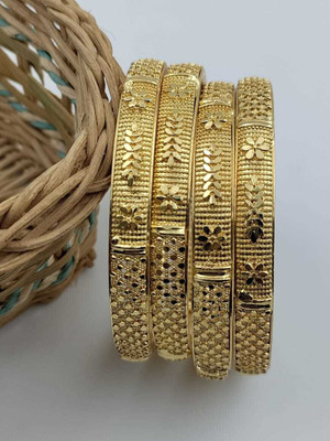 gb creation Brass Beads Gold-plated Kada(Pack of 4)