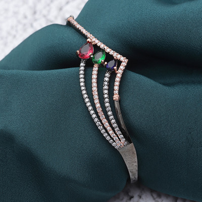 ZENEME Brass Cubic Zirconia Bracelet