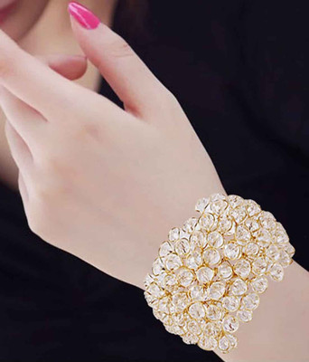 RENAISSANCE TRADERS Crystal Gold-plated Bracelet
