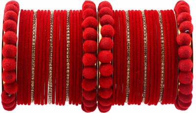 GLIKA Metal Zircon Gold-plated Bangle Set(Pack of 42)