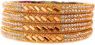 RKGlow Brass Bangle Set(Pack of 4)