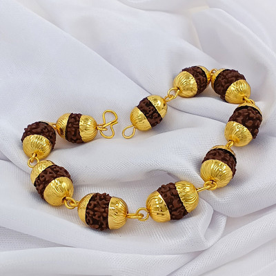 RJ IMITATION Brass, Wood Gold-plated Bracelet