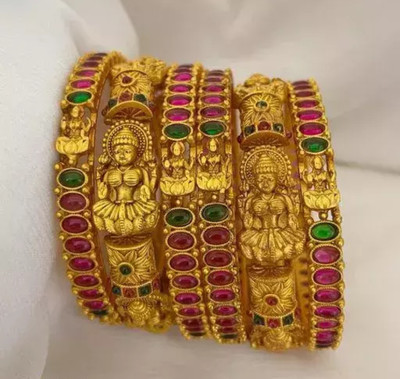 mankairoop Alloy Beads Gold-plated Bangle Set