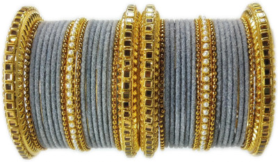 Ammoli Metal Beads Bangle Set(Pack of 10)