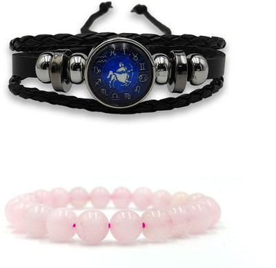 BHAGYA G Stone, Crystal Quartz Bracelet(Pack of 2)