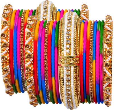 Rijoli Metal Brass Bangle Set(Pack of 34)