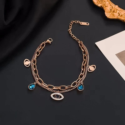 Zabby Allen Stainless Steel Cubic Zirconia Copper Bracelet