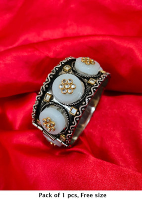 Samridhi DC Metal, Oxidised Silver, Alloy Bangle