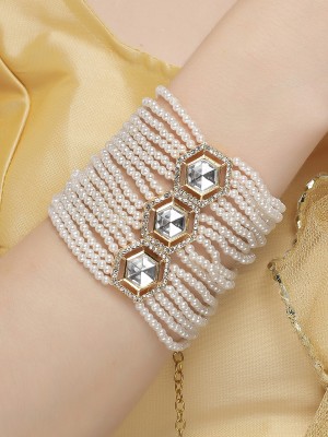 Karatcart Alloy Crystal Gold-plated Bracelet