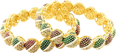 NMII Metal Diamond, Zircon Kada(Pack of 2)
