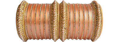 Nexteesh Plastic Zircon Gold-plated Chudas(Pack of 26)