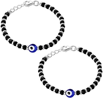 NIKYANKA Sterling Silver Rhodium Bracelet(Pack of 2)