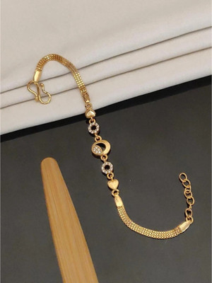 GlanzReich Brass Zircon Gold-plated Bracelet