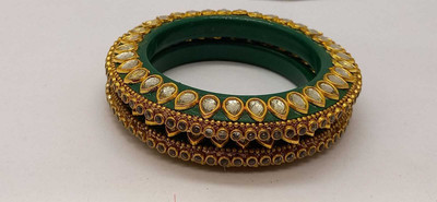 Terraband Plastic Crystal Bangle Set(Pack of 2)