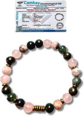 Shivkosha Pyrite, Rose Quartz Crystal Bracelet