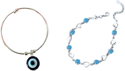 White Chimes Alloy Sterling Silver Bracelet(Pack of 4)