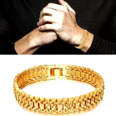 HARSHIT ENT Brass Gold-plated Bracelet