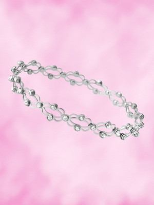 RKB SALES Alloy Cubic Zirconia Silver Cuff