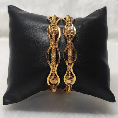 RoyalGold Brass Gold-plated Bangle(Pack of 2)