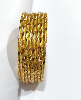 AnjaliImitation Brass Gold-plated Bracelet Set(Pack of 8)