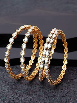 Honbon Metal Bangle Set(Pack of 4)