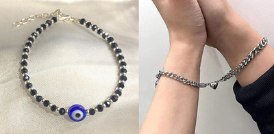 P R Production Brass Charm Bracelet(Pack of 2)