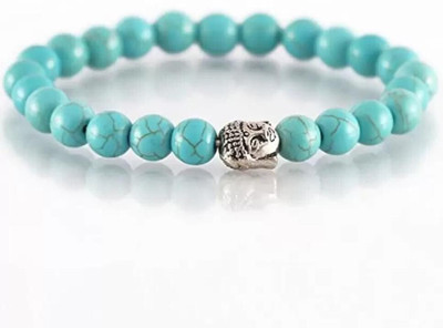 Agatesvibe Stone Agate, Turquoise Bracelet