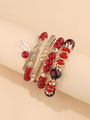 JDENTERPRISES Alloy Gold-plated Bracelet Set(Pack of 6)