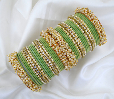 Mayra Creation Metal Bangle Set(Pack of 2)