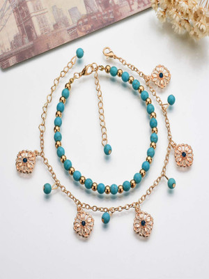 YELLOW CHIMES Alloy Beads Bracelet(Pack of 2)