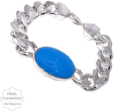 ruby collection Stone Turquoise Silver Bracelet