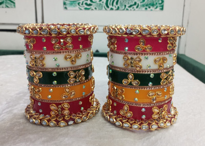 ALB Plastic Zircon Bangle Set(Pack of 22)