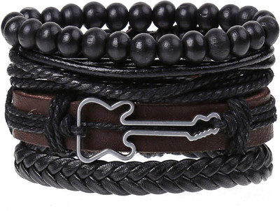 Roadster Leather Bracelet Set(Pack of 4)