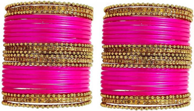 RADHA MOHAN EMPIRE Metal, Glass Bangle Set(Pack of 48)