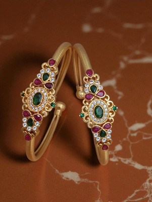 Dressberry Brass Diamond Gold-plated Bangle