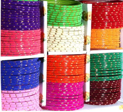 RADHA MOHAN EMPIRE Fabric, Glass Bangle Set(Pack of 144)