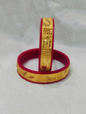 SHREE BIJAY Plastic Gold-plated Bangle Set