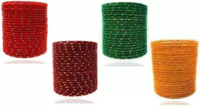 RADHA MOHAN EMPIRE Fabric, Glass Bangle Set(Pack of 96)