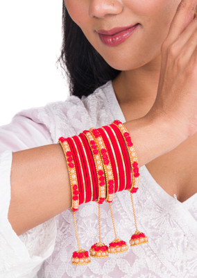 Mamon Creations Metal, Alloy Gold-plated Bangle Set(Pack of 20)