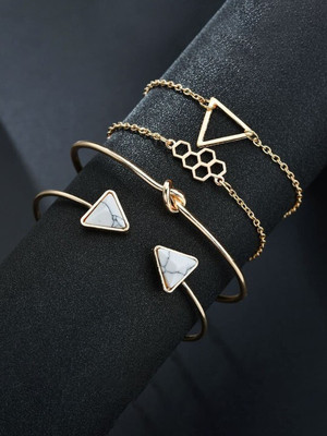 Vembley Alloy Gold-plated Bracelet Set(Pack of 4)