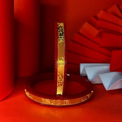 PTSlife Plastic Gold-plated Bangle Set(Pack of 2)