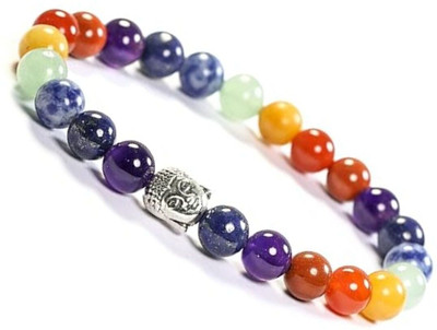 DVISHA Crystal, 7 Chakra Beads Charm Bracelet