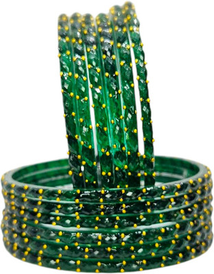 NY Lifestyles Glass Bangle Set(Pack of 10)