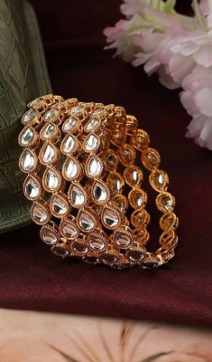 DENICRAAS Alloy Gold-plated Bangle Set(Pack of 4)