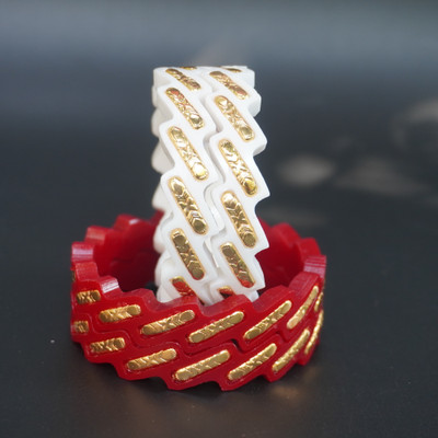 PTSlife Plastic Gold-plated Bangle Set(Pack of 4)