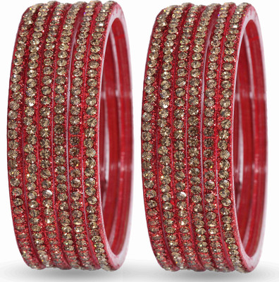 NMII Glass Zircon Bangle Set(Pack of 12)